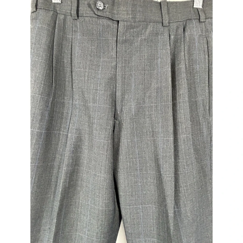 Hunting Horn Classics Men's Gray Wool Blend 40 Suit 29S‎ Pleated Pants Vintage